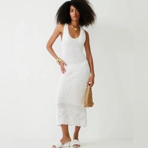 J. Crew Limited Edition Crochet Sweater Maxi Dress White Women's Size XS